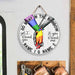 So Many In The Rainbow - LGBT Support Personalized Round Wood Sign