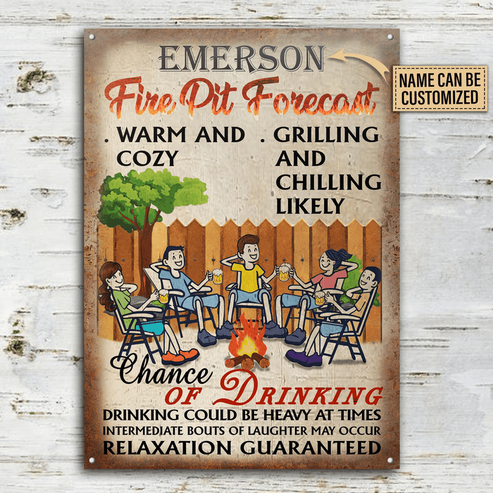 Personalized Camping Warm And Cozy Customized Classic Metal Signs