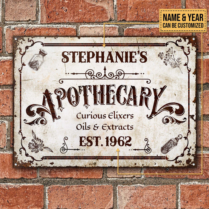 Personalized Apothecary Extracts Customized Classic Metal Signs