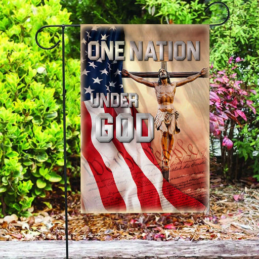 Custom Flag One Nation Under God Flag - Garden Flag V4