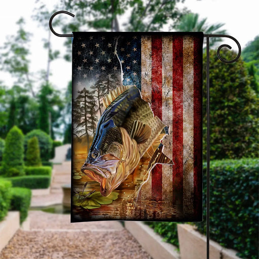 Custom Flag Bass Fishing America Flag - Garden Flag V4