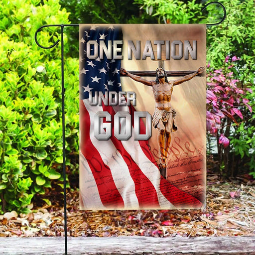 Custom Flag One Nation Under God Flag - Garden Flag V3