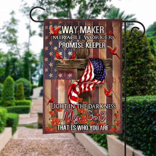 Custom Flag Way Maker - Miracle Worker - My God Flag - Garden Flag V1