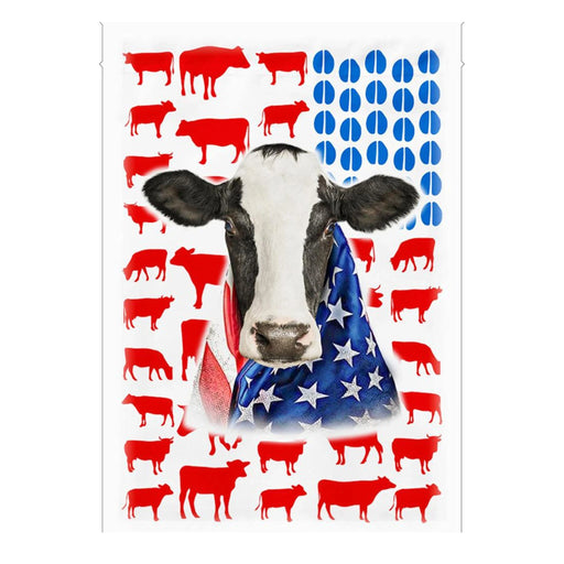 Dairy Cow Celebrate Fourth Of July Independence Day Flag - Garden Flag V1