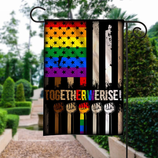 Custom Flag Together We Rise LGBT Flag - Garden Flag V1