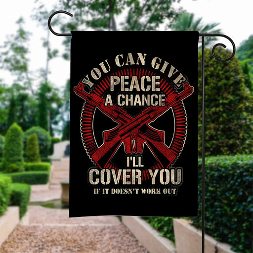 Custom Flag Gun Control I'll Cover You Flag - Garden Flag V2