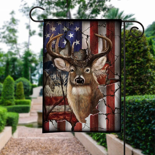 Custom Flag American Deer Flag - Garden Flag V1