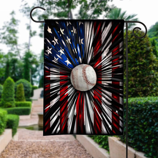 Custom Flag Baseball 4th July Flag - Garden Flag V2