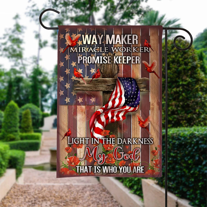 Custom Flag Way Maker - Miracle Worker - My God Flag - Garden Flag V2