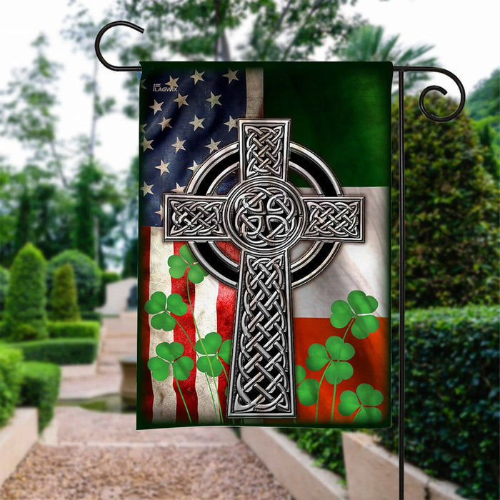 Custom Flag The Irish Celtic Cross Flag - Garden Flag V1