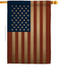 USA Burlap House Flag