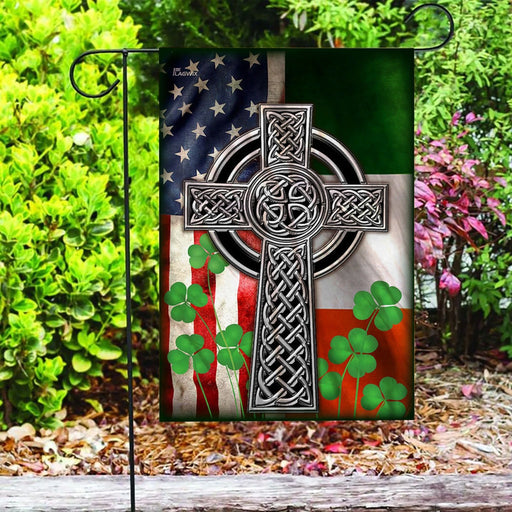 Custom Flag The Irish Celtic Cross Flag - Garden Flag V1