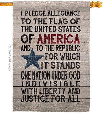 Pledge of Allegiance House Flag