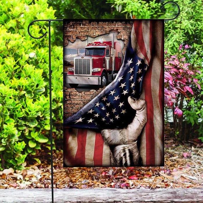 Custom Flag Truck Driver American Flag - Garden Flag V1