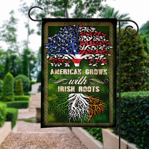 Custom Flag American Grown With Irish Roots Flag - Garden Flag V2