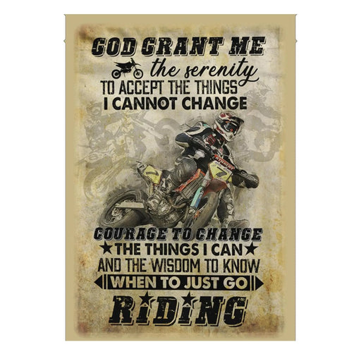 God Grant Me The Serenity Motocross Flag - Garden Flag V2