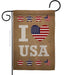 I Love USA Garden Flag