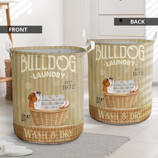 Bulldog dog Laundry Company Laundry basket