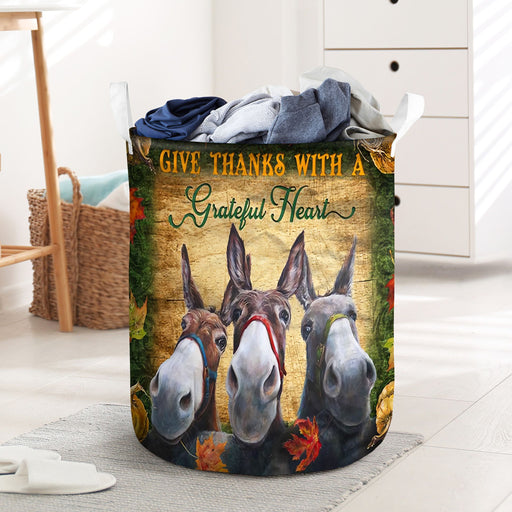 Awesome Halloween Donkey Grateful Heart KL1809005HN Laundry Basket