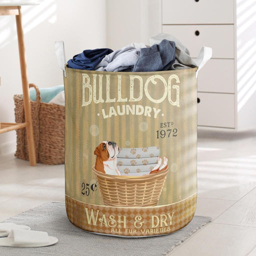 Bulldog dog Laundry Company Laundry basket