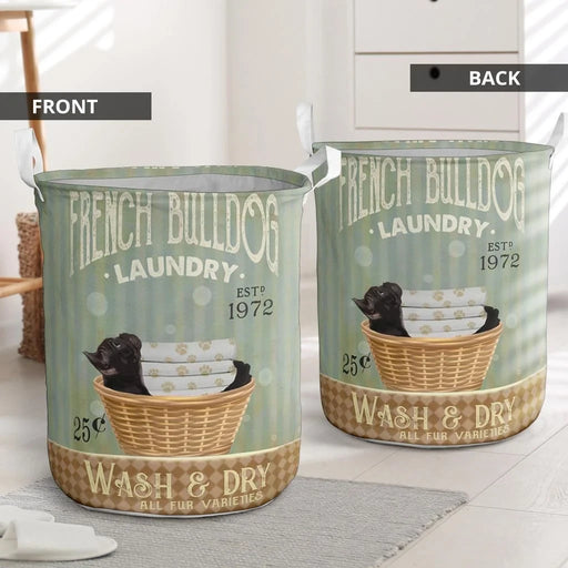 French Bulldog dog Laundry Company Laundry basket