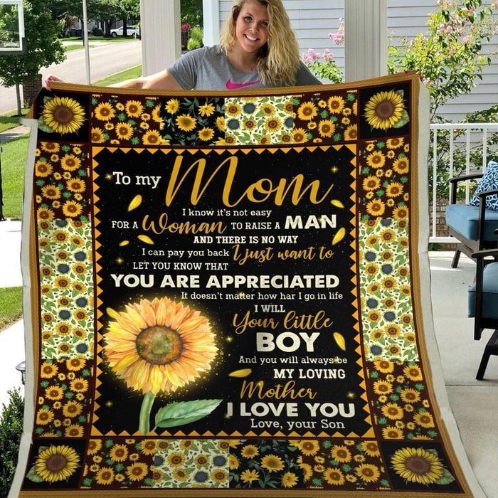 You Will Always Be My Loving Mother I Love You Fleece Blanket Gift For Mom Mother's Day Gift Ideas