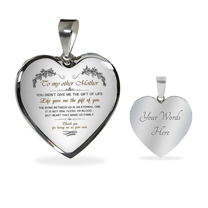 Gift For Mother Heart Pendant Necklace Heart Makes Us Family