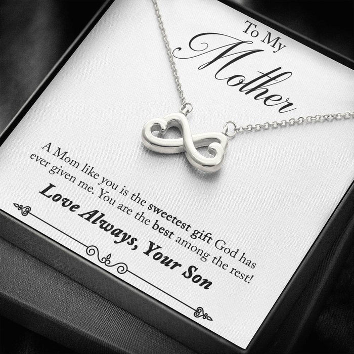 TO MY MOTHER "AMONG THE REST - SO" INFINITY NECKLACE GIFT SET