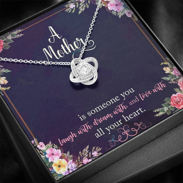 Love With All Your Heart Love Knot Necklace Gift For Mom