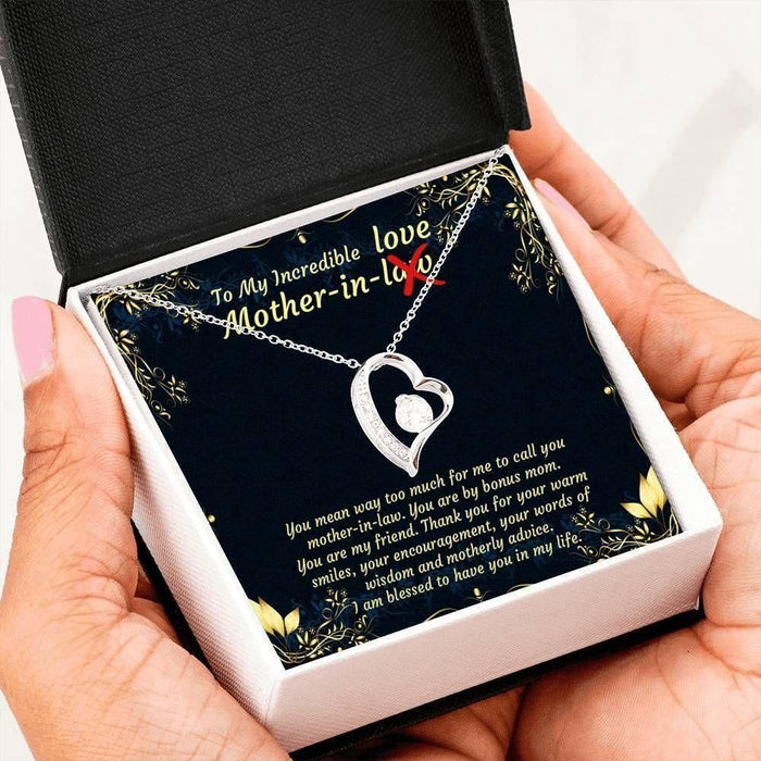 Family You Mean Way Too Much To Me Gift For Mom-in-law - Heart Necklace
