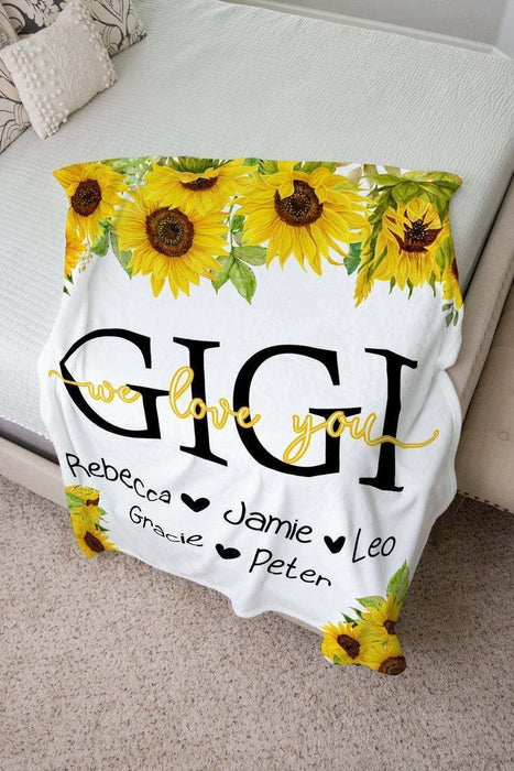 Personalized We Love You Blanket Gift For Grandmother