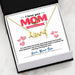 I Love You Mom Scripted Love Necklace Gift For Mother Message Card Favo Jewelry