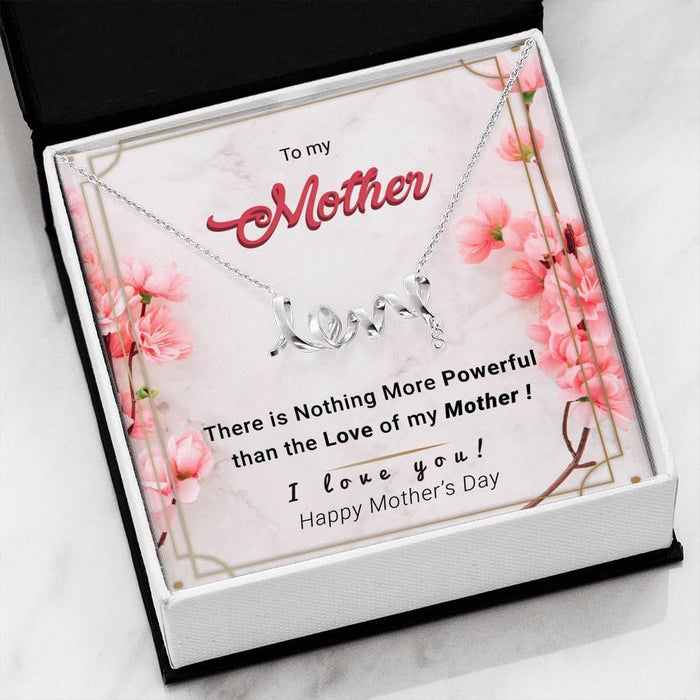 Scripted Love Necklace -gift For Mother's Day! Message Card Favo Jewelry