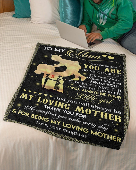 BeKingArt Family Personalized You Will Always Be My Loving Mother Daughter Gift For Mom Fleece Blanket