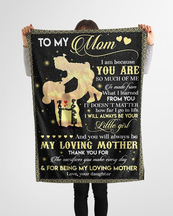 BeKingArt Family Personalized You Will Always Be My Loving Mother Daughter Gift For Mom Fleece Blanket