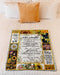 BeKingArt Family Personalized You're The World With Sunflower Gift For Mother And Daughter Fleece Blanket