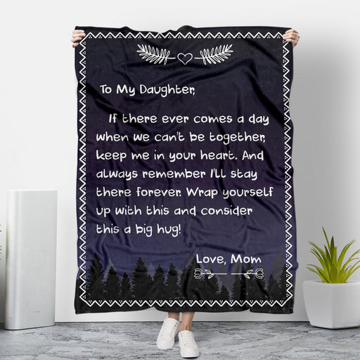 TO MY DAUGHTER - LOVE Mom Fleece Blanket
