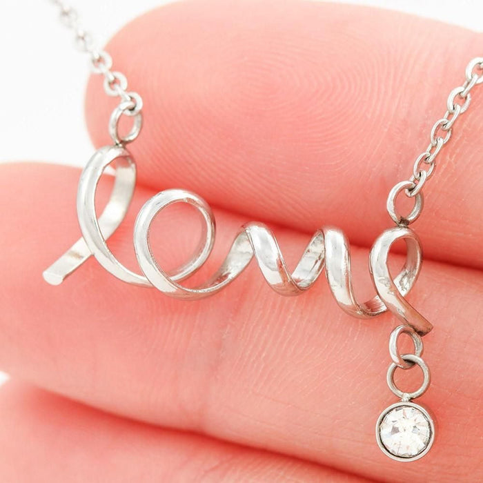 Love You Scripted Love Necklace For Mummy Message Card Favo Jewelry