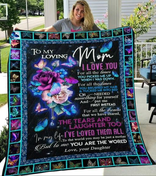 Custom Blanket To My Loving Mom Blanket - Gift For Mom - Fleece Blanket