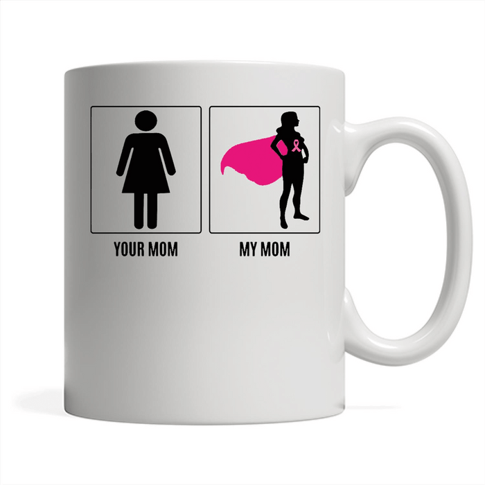 Your Mom My Mom Super Woman - Full-Wrap Coffee White Mug