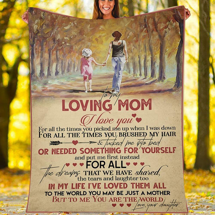 Custom Blanket To My Mom Tree My Loving Mother Blanket - Gift For Mom - Fleece Blanket