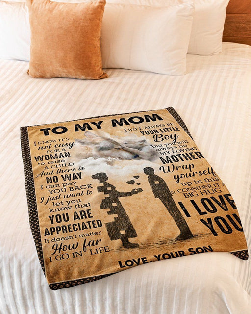 BeKingArt Family Personalized Wolves You Are Appreciated Fleece Blanket Son Gift For Mom Fleece Blanket