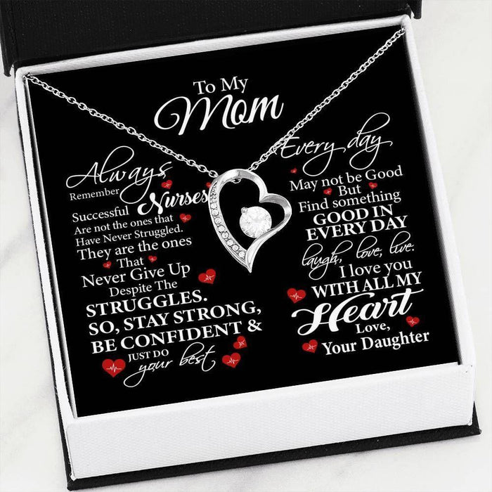 To My Mom I Love You With All My Heart Forever Love Necklace Gift For Mom Mother's Day Gift Ideas