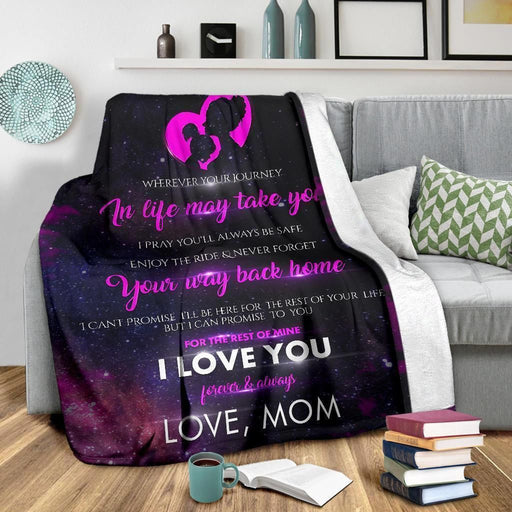 To My Daughter For The Rest Of I Love You Fleece Blanket Mom
