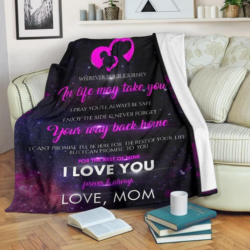To My Daughter For The Rest Of I Love You Fleece Blanket Mom