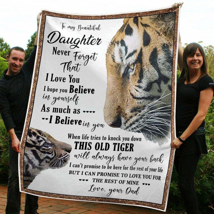 Tiger Gift For Daughter From Mom Premium Fleece Blanket