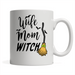 Wife Mom Witch, Halloween Gift - Full-Wrap Coffee White Mug