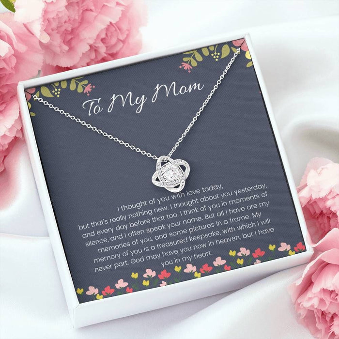 Gift For Mom Love Knot Necklace I Have You In My Heart
