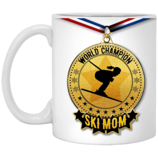 World Champion Ski Mom Medal Mug