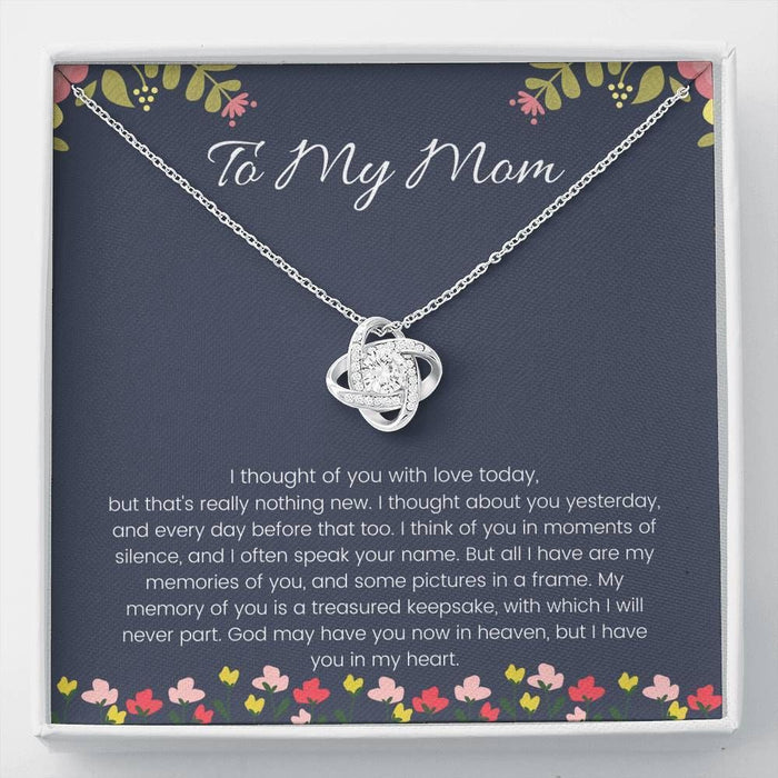 Gift For Mom Love Knot Necklace I Have You In My Heart